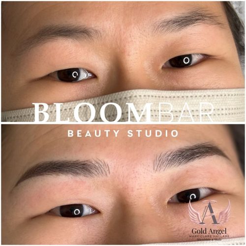 Before and after natural brows